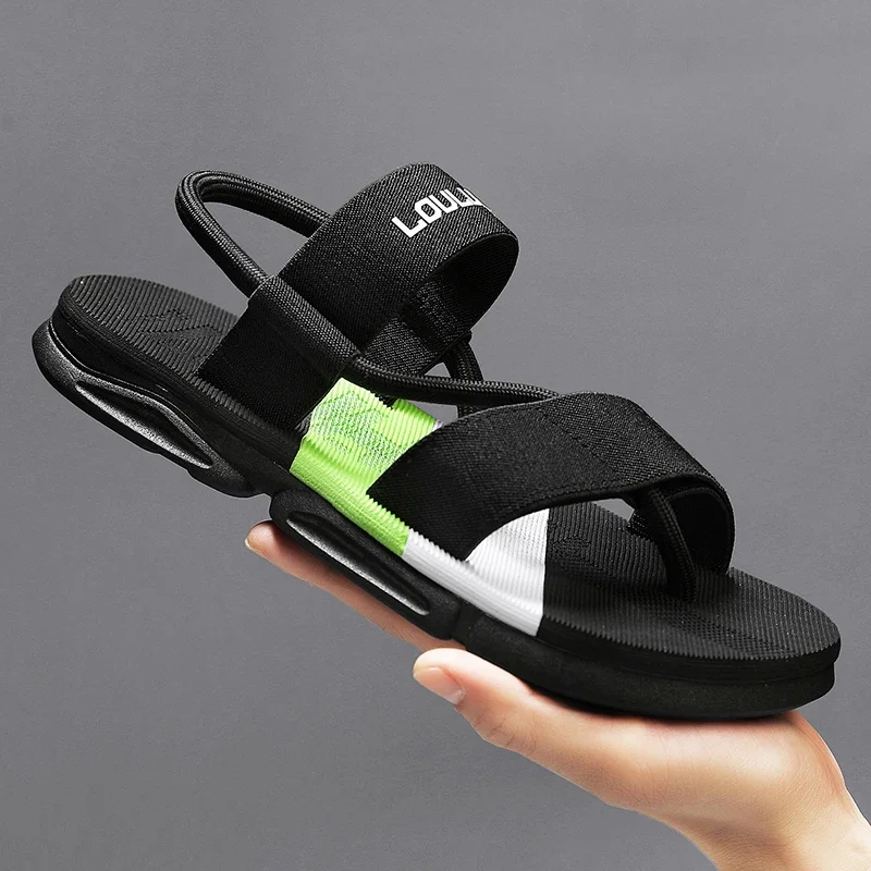 

Men Beach Sandals Summer Shoes Roman Summer Outdoor Slippers Size 39-44 black