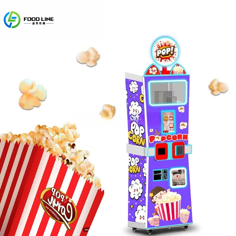

Customized Intelligent Popcorn Vending Machine Hot Fresh Snack Dispenser Remote Monitoring Cloud Management for Airport Station