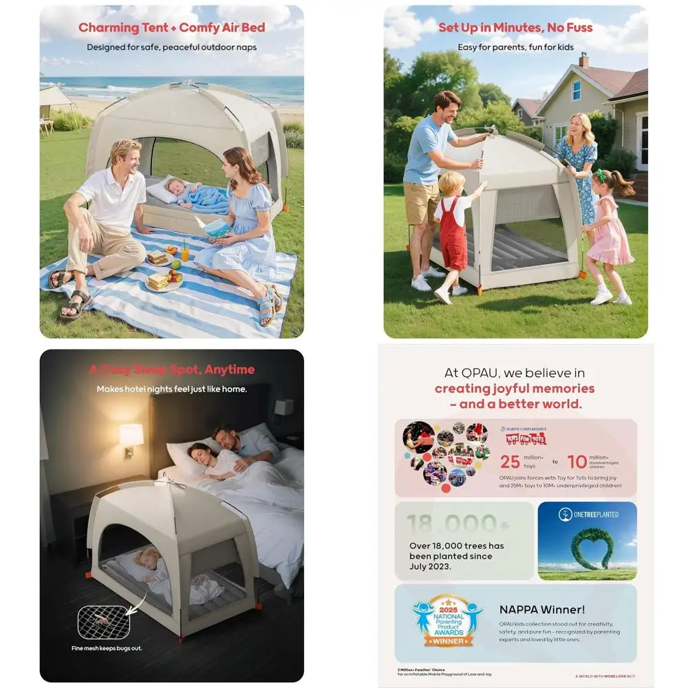 

Портативная надувная кровать для малышей с палаткой — легкий надувной матрас и насос для использования в помещении, на открытом воздухе, для путешествий и кемпинга, от 3 лет