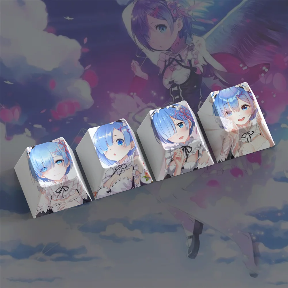 Japanese Anime Cartoon Keycaps Personalized PBT Keycaps Cherry Profile For Mechanical Keyboard Caps Gaming Decoration