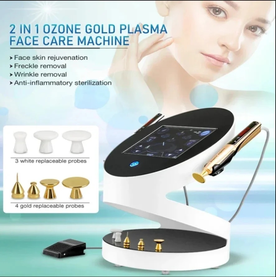 

RF 2 en 1 Ozone Or Plasma Lift Thérapie Faciale Meilleur Salon De miles Utiliser Plasma R-F Taches De Rousseur Peau Rénish ation