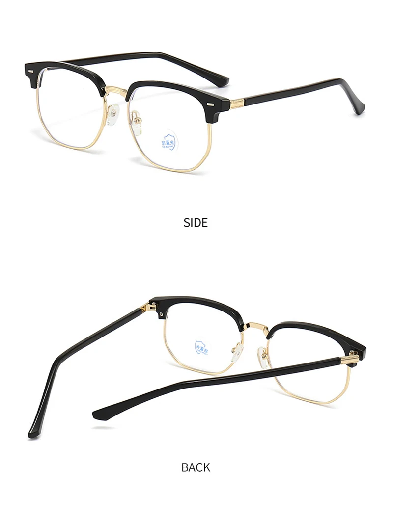 Leichte Augenbrauen-Anti-Blaulicht-Brille für Herren und Damen, klassische blaue Licht-blockierende Brille, modische Computer-Brille – Detail 13