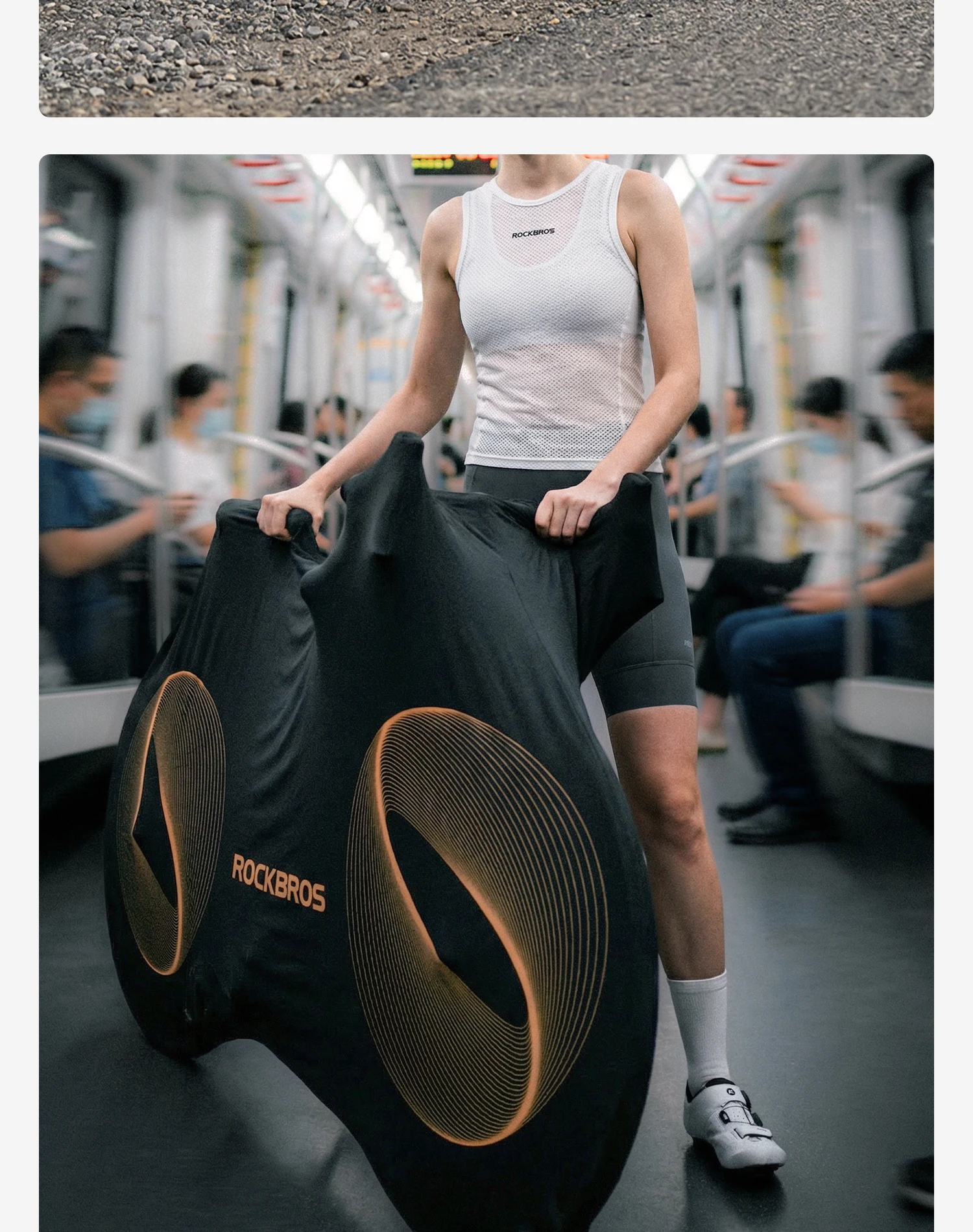 ROCKBROS Fahrrad-Schutzausrüstung Vollständige Abdeckung 24-29 Zoll MTB Bike / 700C Rennrad Staubdichte Schutztasche Vollständiger Schutz – Detail 10