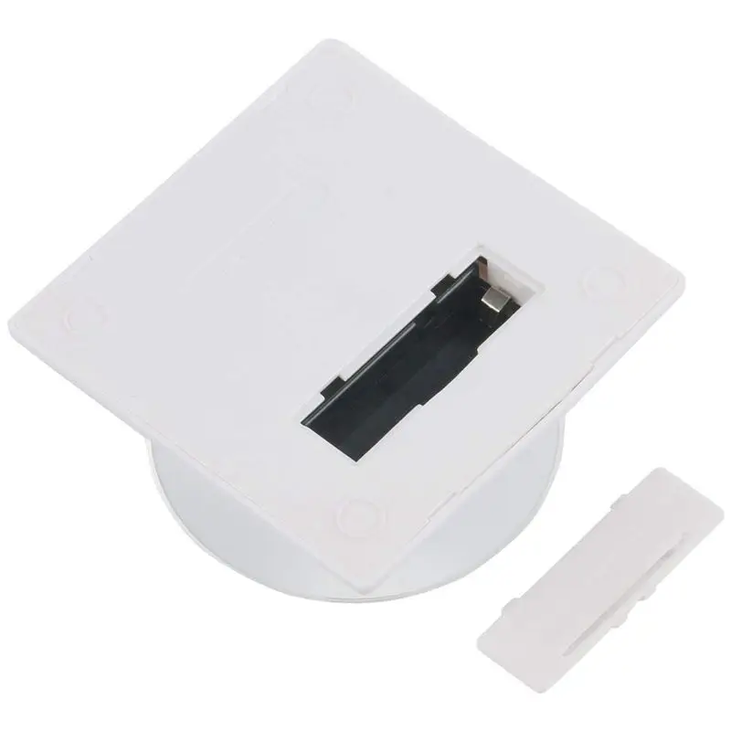 DT19 3X White Solar/Battery Powered Rotating Display Stand for Jewellery Art Photography Exhibition, ABS 10x10x4.2cm,