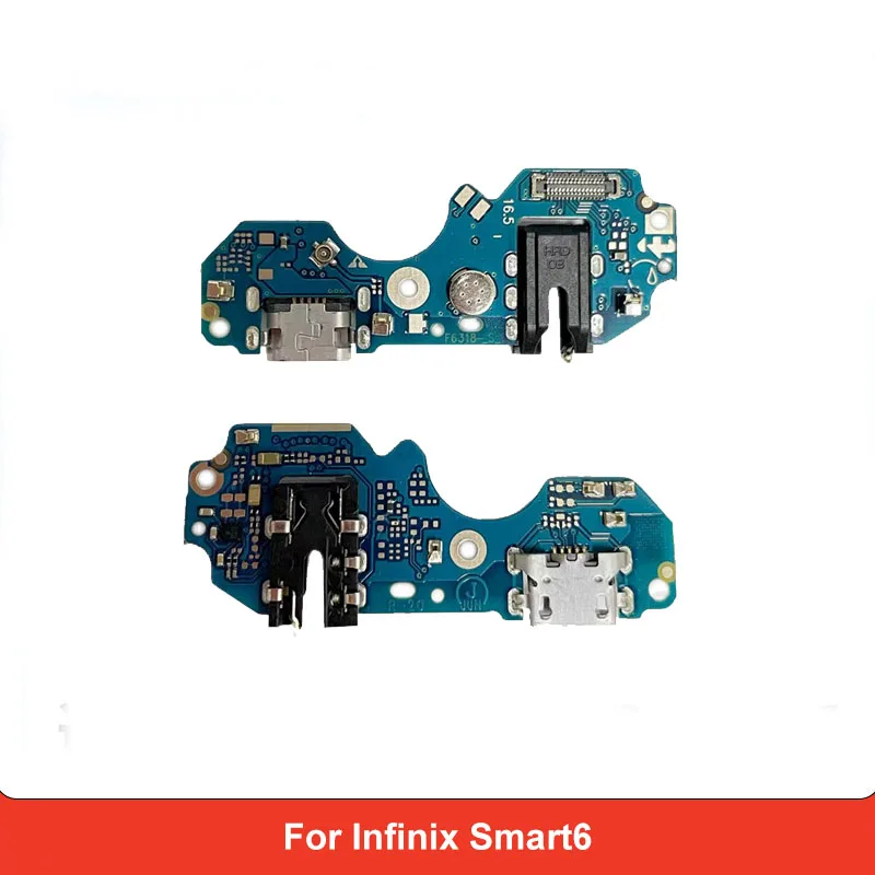 For Infinix Smart6 Mic USB Charging Dock Board Smart 6 Charger Port Connector Flex Cable with IC