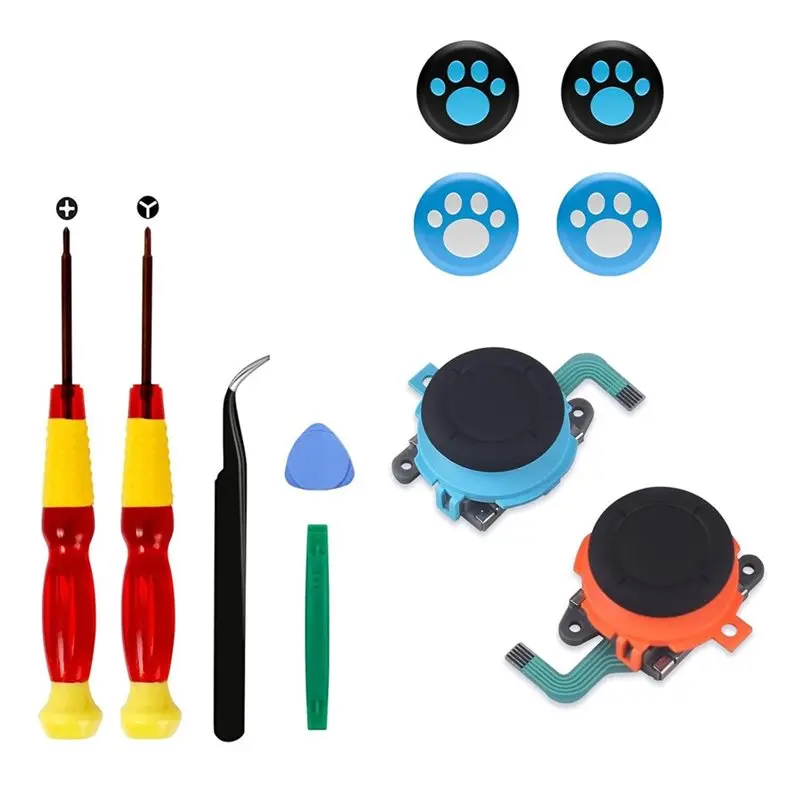 ABJF-Replacement 3D Analog Joystick Kit(1Set) For Switch 2 Game Console Includes Installation Tools