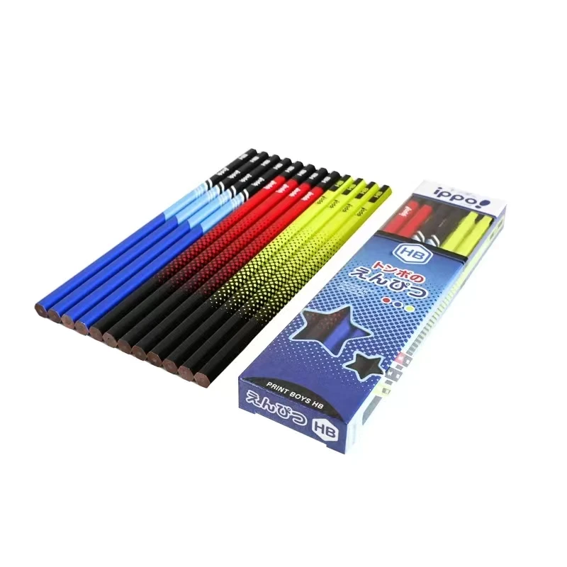 12pcs/box Wooden Pencil Student Practice Writing School Stationery 2B HB