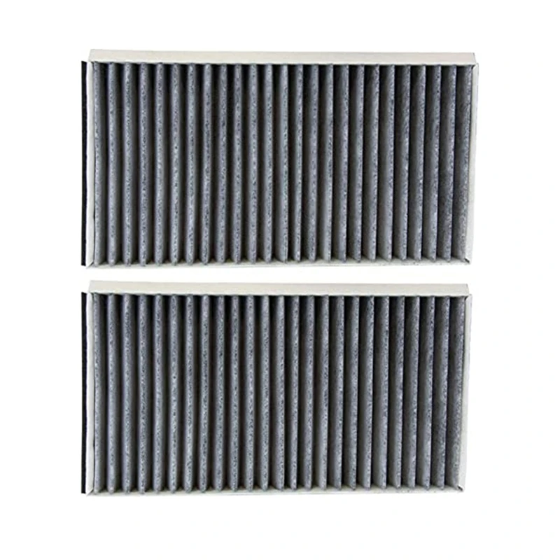 2Pcs Cabin Air Filter Activated Charcoal 64319171858 64316935823 For 2007-2010 BMW 5 6 E60 E61 E63 E64 520D 523I 525I 530D 535D