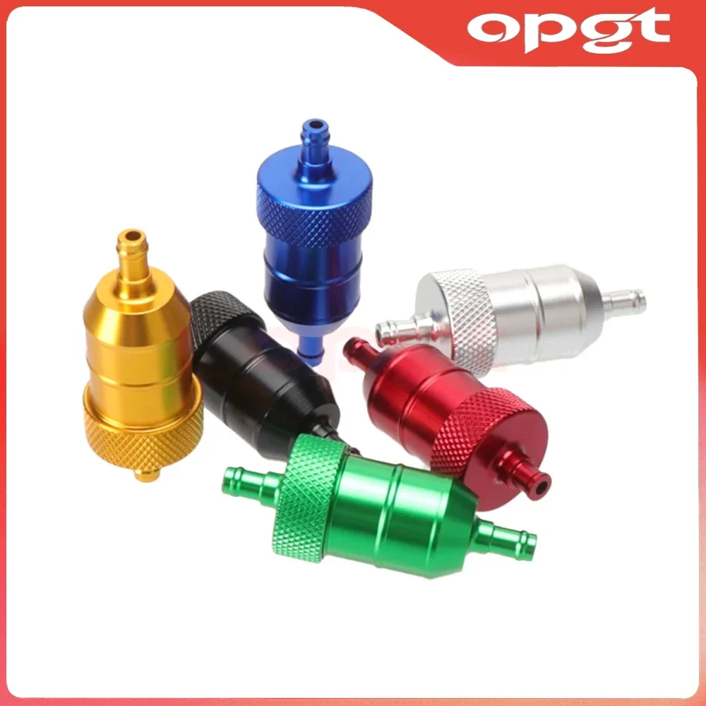 OPGT Universal 8mm CNC Aluminum Alloy Petrol Gas Filter For Mini Pocket Motorcycle Dirt Pit Bike Scoote ATV Quad Go Kart Buggy P