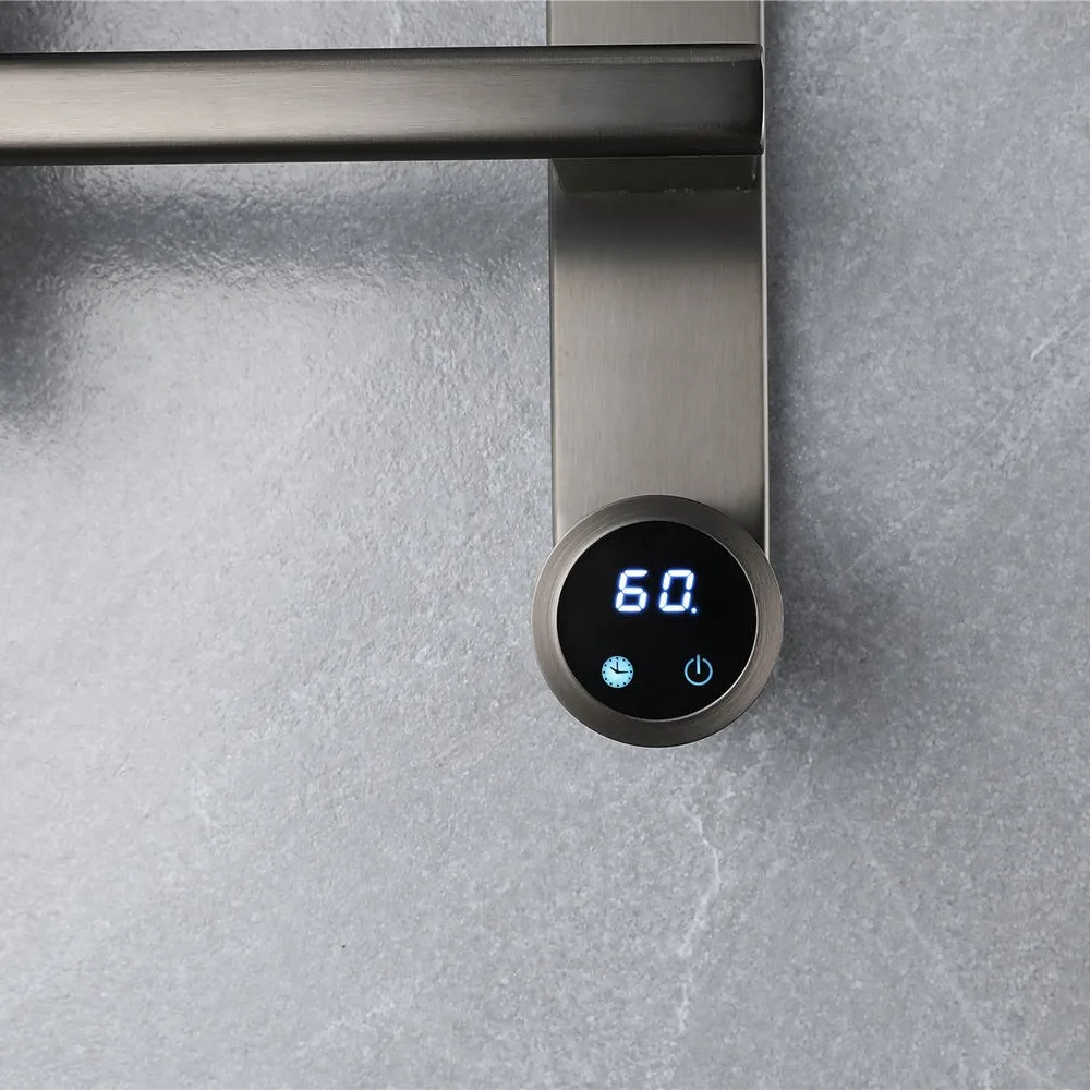 Intelligent timed electric towel rack, bathroom intelligent heating and drying towel rack, carbon fiber perforated storage rack