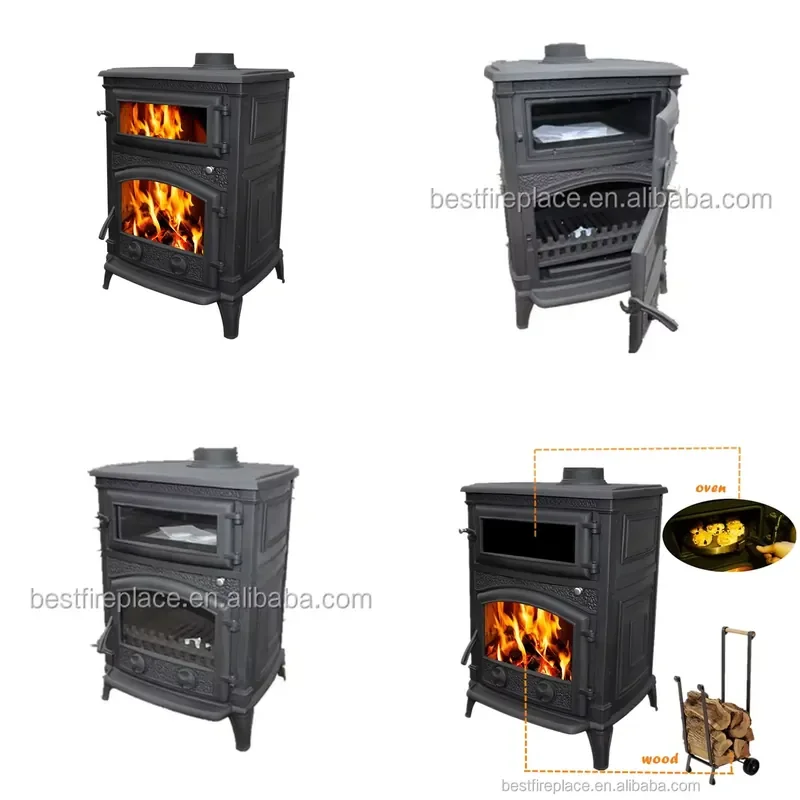 Modern Kitchen Wood Burning Stove Manufacturer Indoor Fireplace Multi Fuel Cast Iron Stove