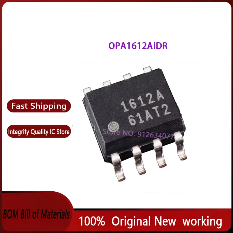10pcs~100pcs OPA1612AID OPA1612AIDR 1612A OPA1612 SOP8 New original