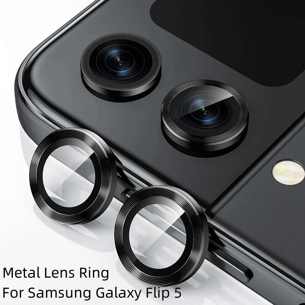 Metal Lens Ring Glass Case For Samsung Galaxy Z Fold 5 Flip 5 Camera Lens Screen Protector For Samsung Z Fold5 Flip5 Camera Film