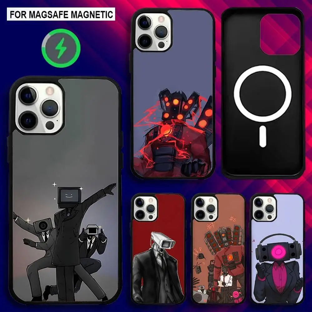 

Skibidi Toilet Phone Case For iPhone 17,16,15,14,13,12,11,Pro,Max,Plus,Mini,SE4,E Magnetic Magsafe Wireless Charging