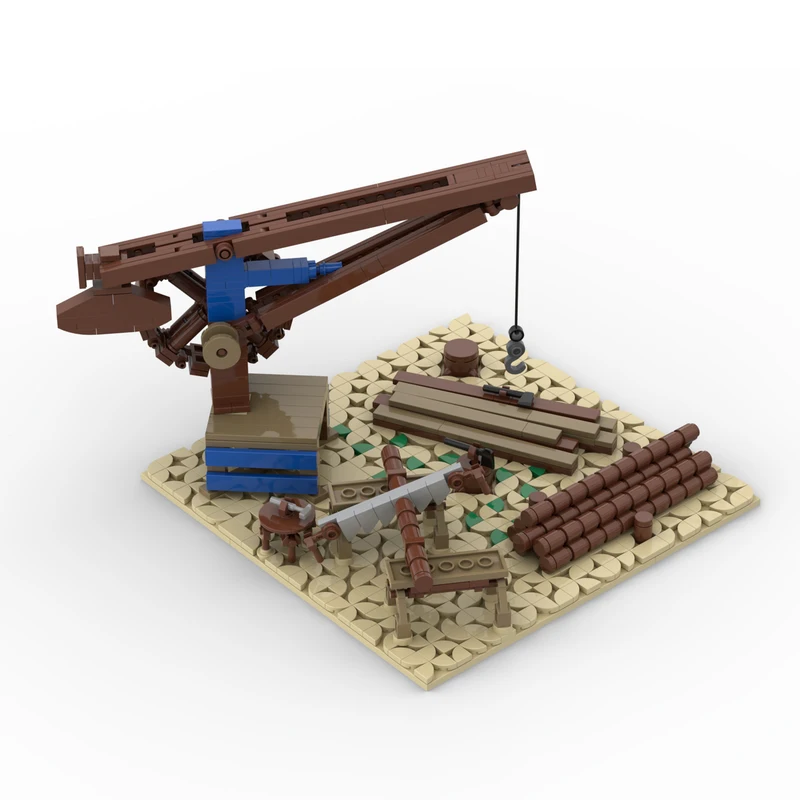 

MOC Block toy Medieval Logging camp model 902pcs Creative assembly toy set Holiday gift