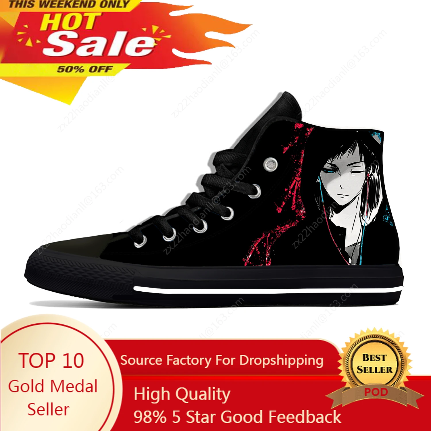 

Hot Anime Kuroko no Basket Lightweight Cloth 3D Print Funny Fashion High Top Canvas Shoes Mens Womens Casual Breathable Sneakers