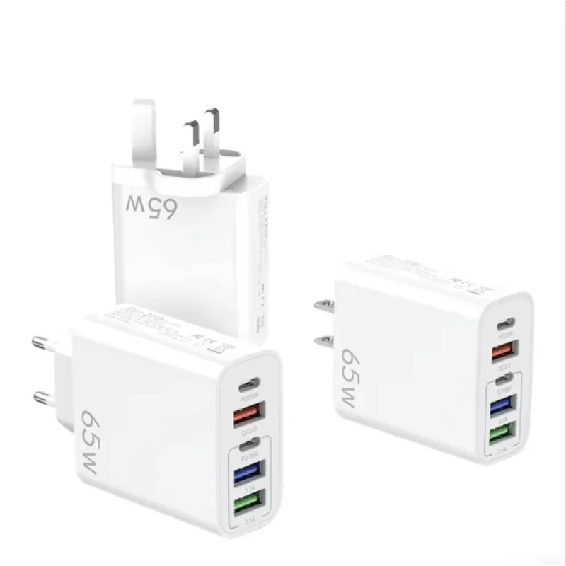 

65w Fast Charging Wall Charger with PD 20w Fast Charging 5-port Adapter C Mobile Phone Charger