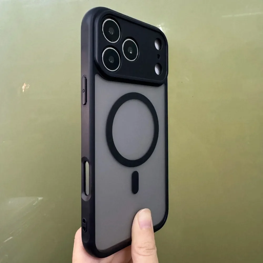 아이폰 17 에어 16 15 플러스 프로 맥스용 인기 무광 무선 충전 케이스 휴대용 손목 스트랩 낙하 방지 보호 커버