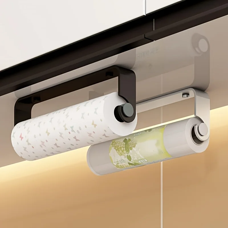 

Kitchen Paper Towel Holder Wall Mount Tissue Hanger Toilet Roll Paper Dispenser Cabinet Storage Napkin Rack Bathroom Accessories