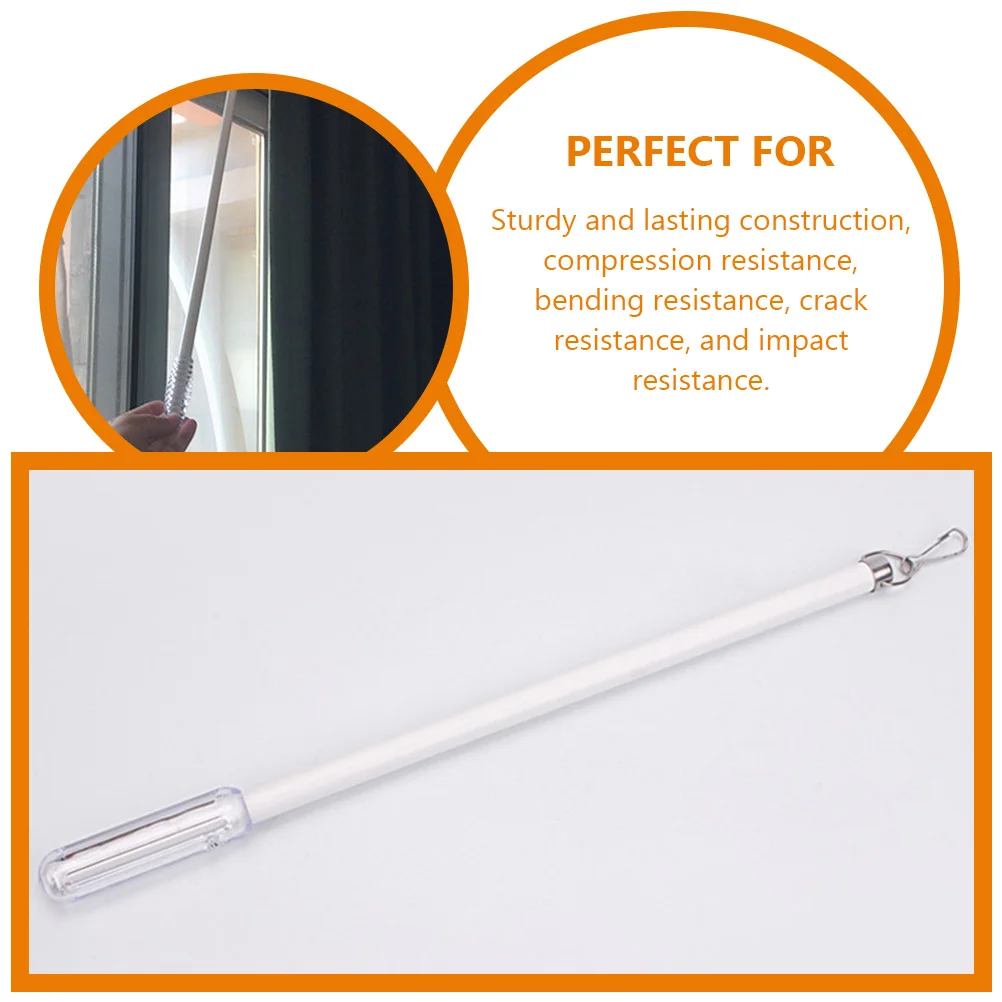 

2pcs Drapery Pull Rod Curtain Opener Replacement Long Wand Aluminum Alloy Lightweight Sturdy Smooth Surface Easy Grip