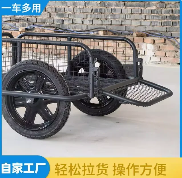 Large Volume Custom All-Terrain Bicycle Trailer Light Weight Design Outdoor Cargo Transport Bike Carrier Trailer