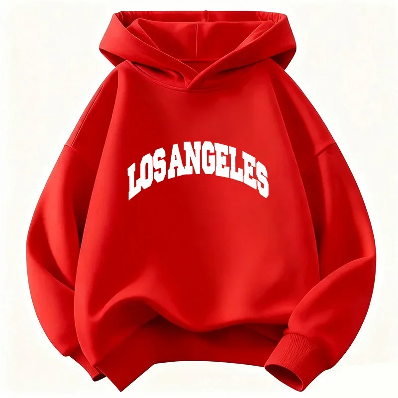 Best-selling children's comfortable hooded sweatshirt. American retro Los Angeles Y2K street casual all-purpose pullover hoodie.