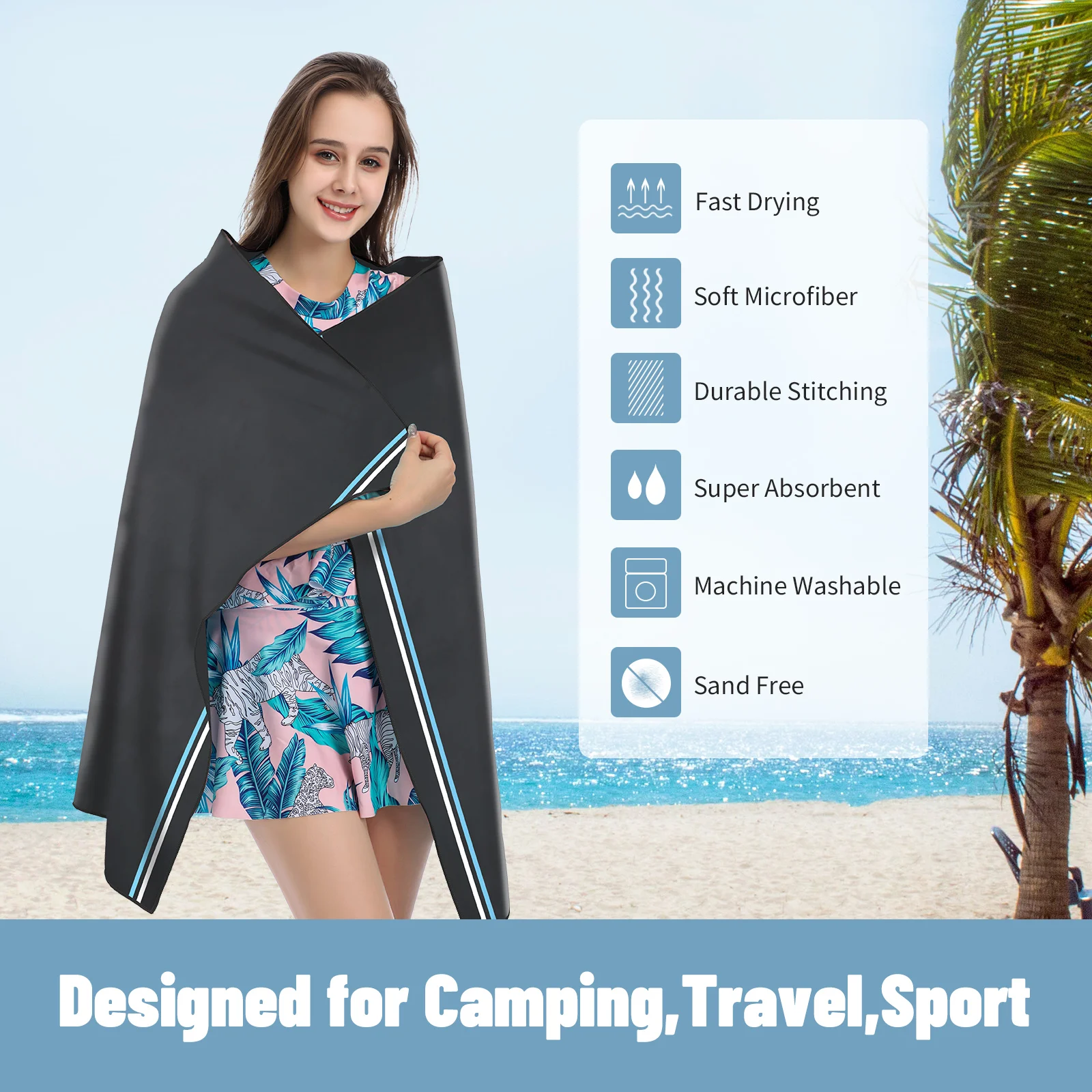 AQUA Asciugamano da viaggio ul - Travel Towel Quick Dry recensione e prezzo