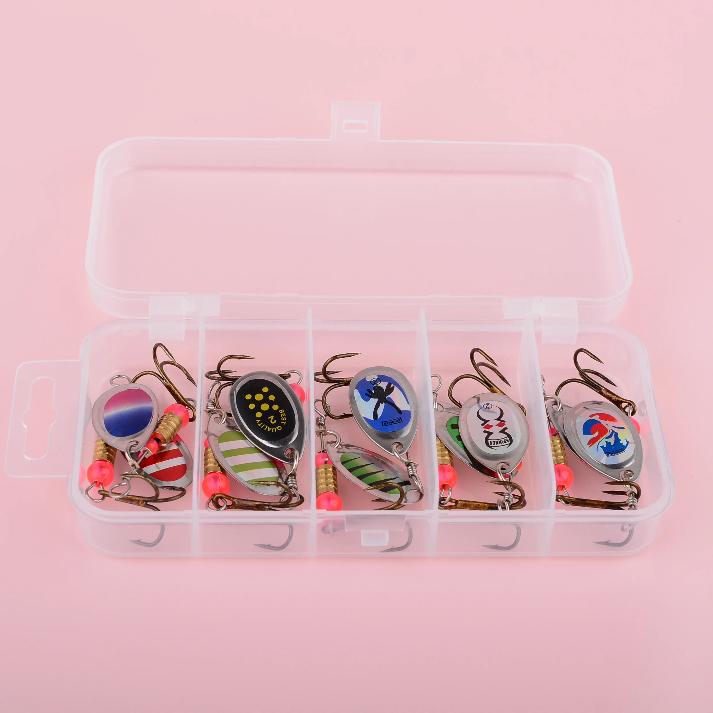 Cucharas metálicas giratorias para lucio con paletas - imagen 5