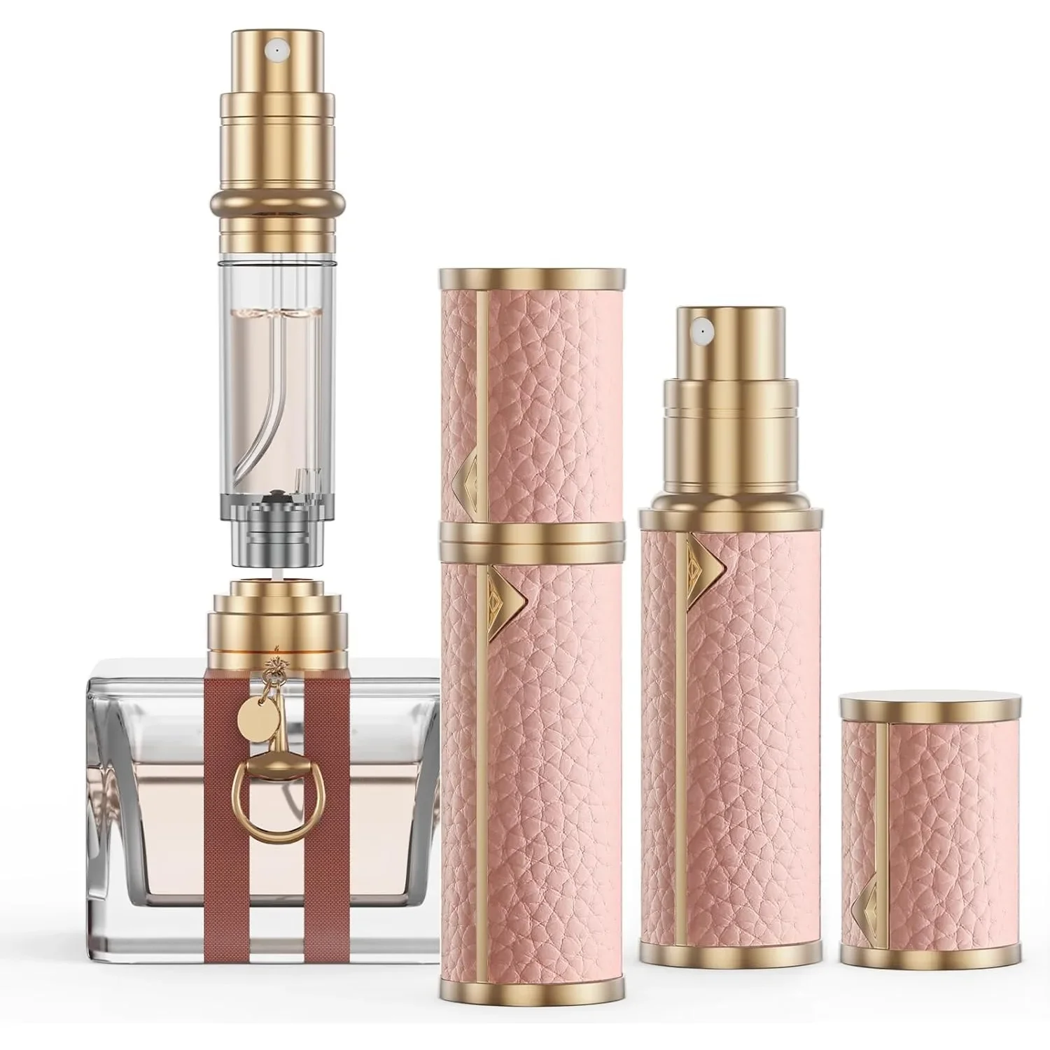 

Perfume Travel Refillable Bottle 5ml Perfume Atomizer Bottle Portable Size Sprayer Bottle Luxurious Pocket Perfume Dispenser