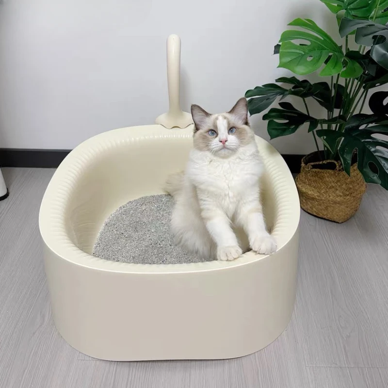 

Контейнер MiFuny для кошачьего туалета, полностью открывающийся большой лоток для кошачьего туалета, с защитой от брызг, принадлежности для домашних животных