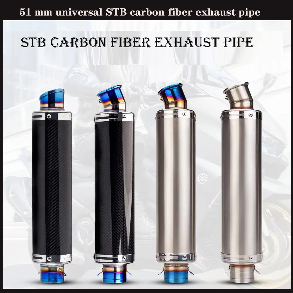 

51mm motorcycle exhaust pipe for Kawasaki Ninja Z250/400 Z900 Yamaha R1 R3 MT03MT07 Honda CBR650R Race 600/800 STB exhaust pipe