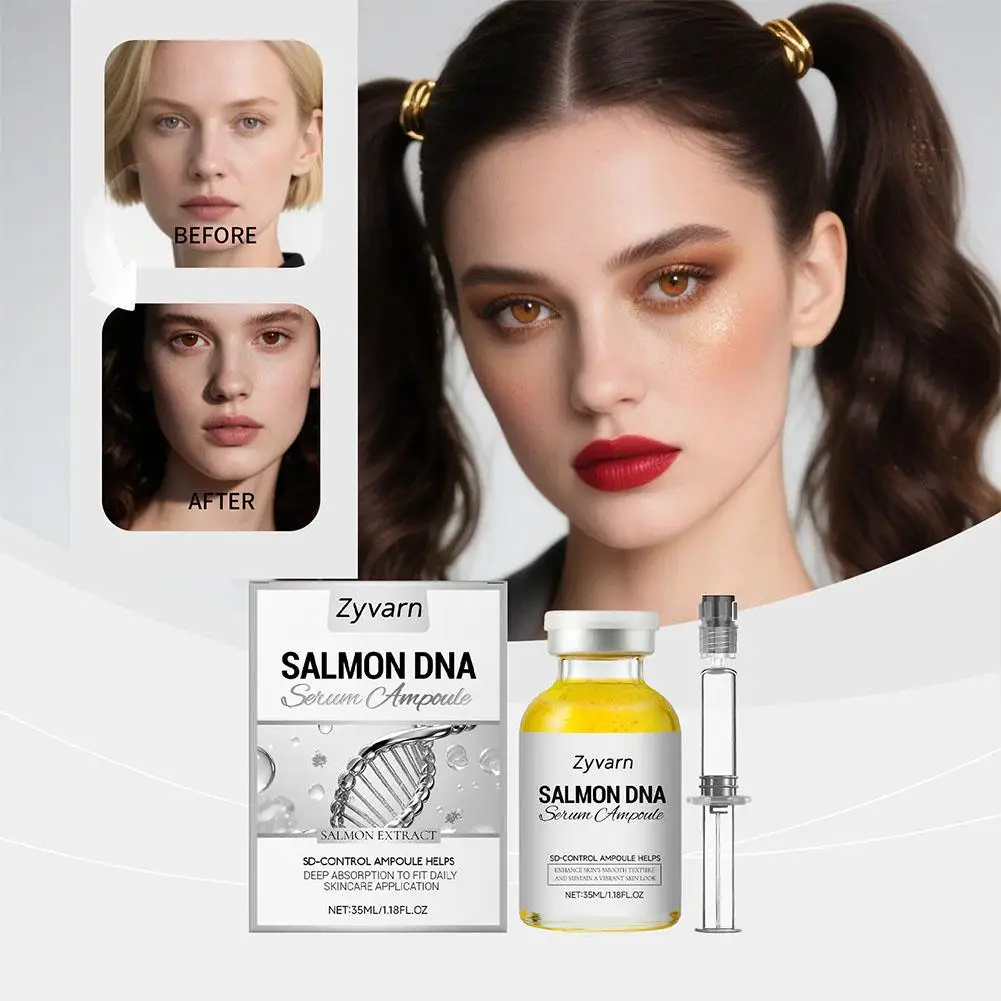 2/1 ampollas de suero de salmón con colágeno, esencia revitalizante, suero facial hidratante y nutritivo, refrescante para una piel joven