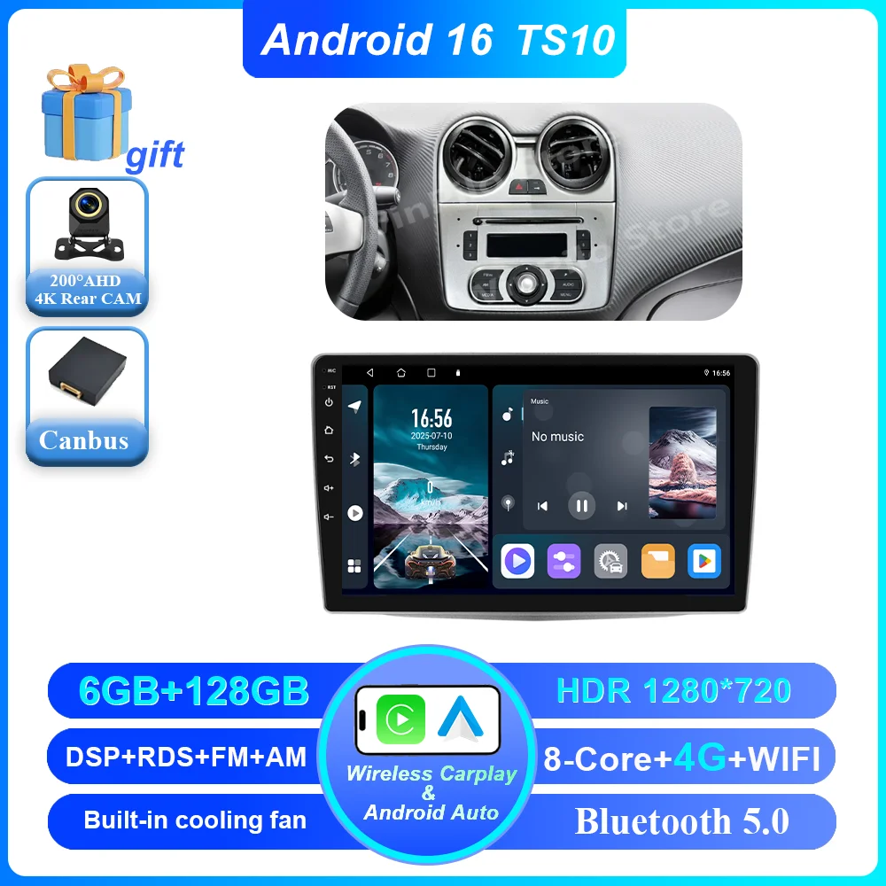 Autoradio Multimedia Video Player Voor Alfa Romeo MiTo 955 2008-2016 Android Auto Carplay GPS Navigatie Stereo WiFi 2K Scherm