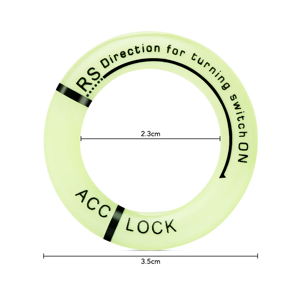 Luminous Car Ignition Keyhole Ring Car Sticker for Toyota Corolla Avensis Yaris Rav4 Auris Hilux Prius Prado Camry