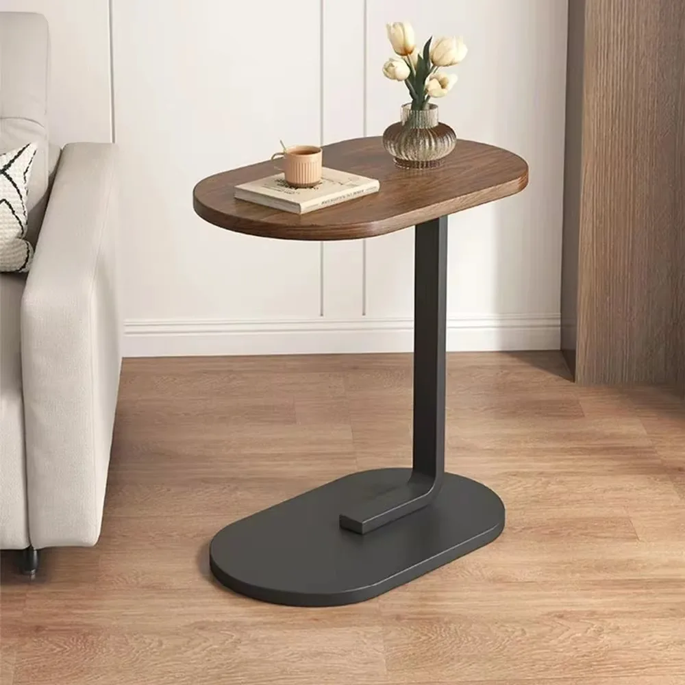 Household Small Coffee Table with C-shaped Side Table Portable and Easy To Assemble, Simple Balcony, Living Room Coffee Table