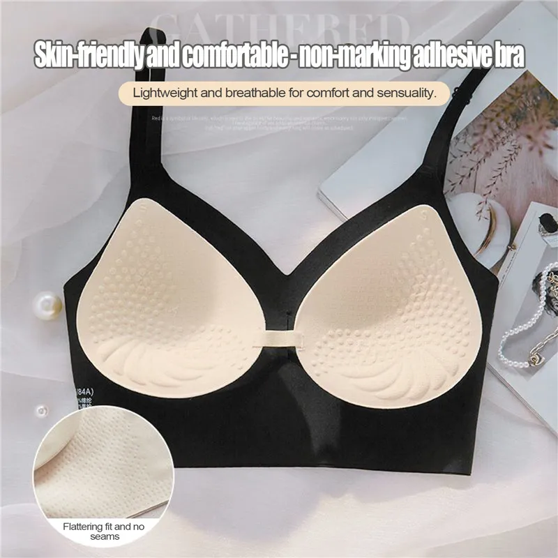 Lingerie fina em forma de U para mulheres, camiseta feminina sem traço, sem encosto, triangular, sutiã de polimerização, sexy, verão