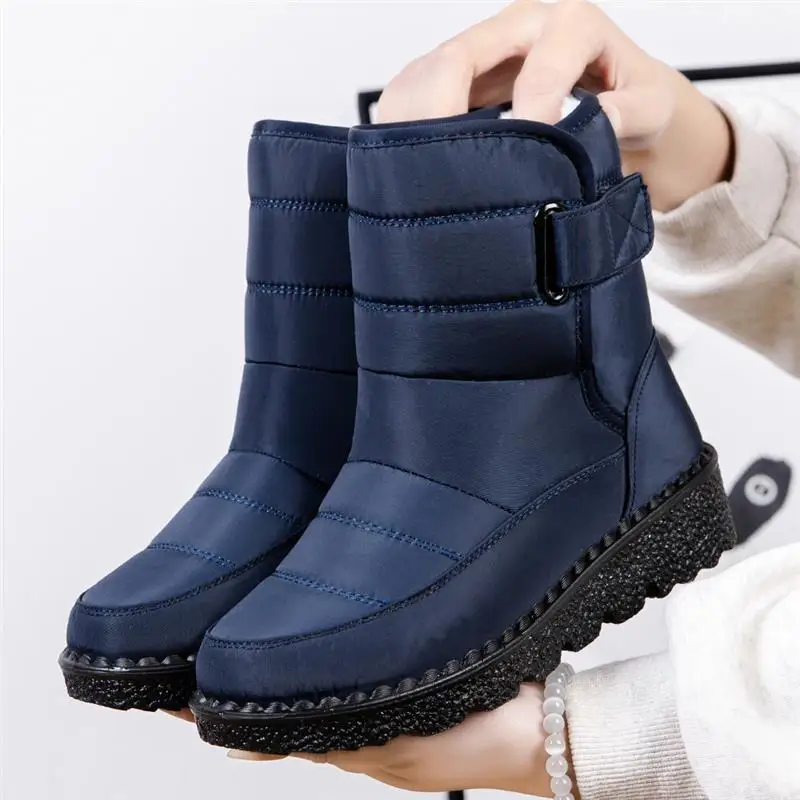 Snow Boots Woman Fashion Ladies Shoes Platform Shoes Woman 2025 Trend Mid High Boots Casual Women's Winter Footwear Botas Mujer