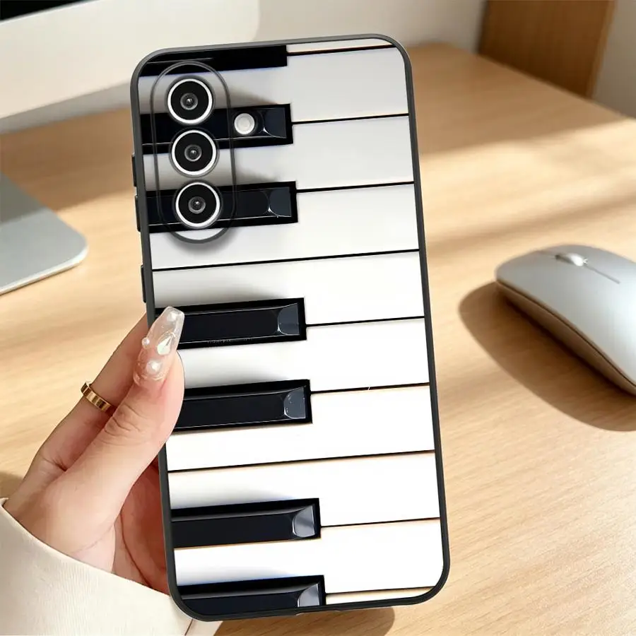 Classic Keys Piano Case for Samsung Galaxy A57 A06 A37 A52 A36 A25 A16 A73 A51 A23 A53 A17 A05 A55 A15 Phone Cover A41 A70 A13