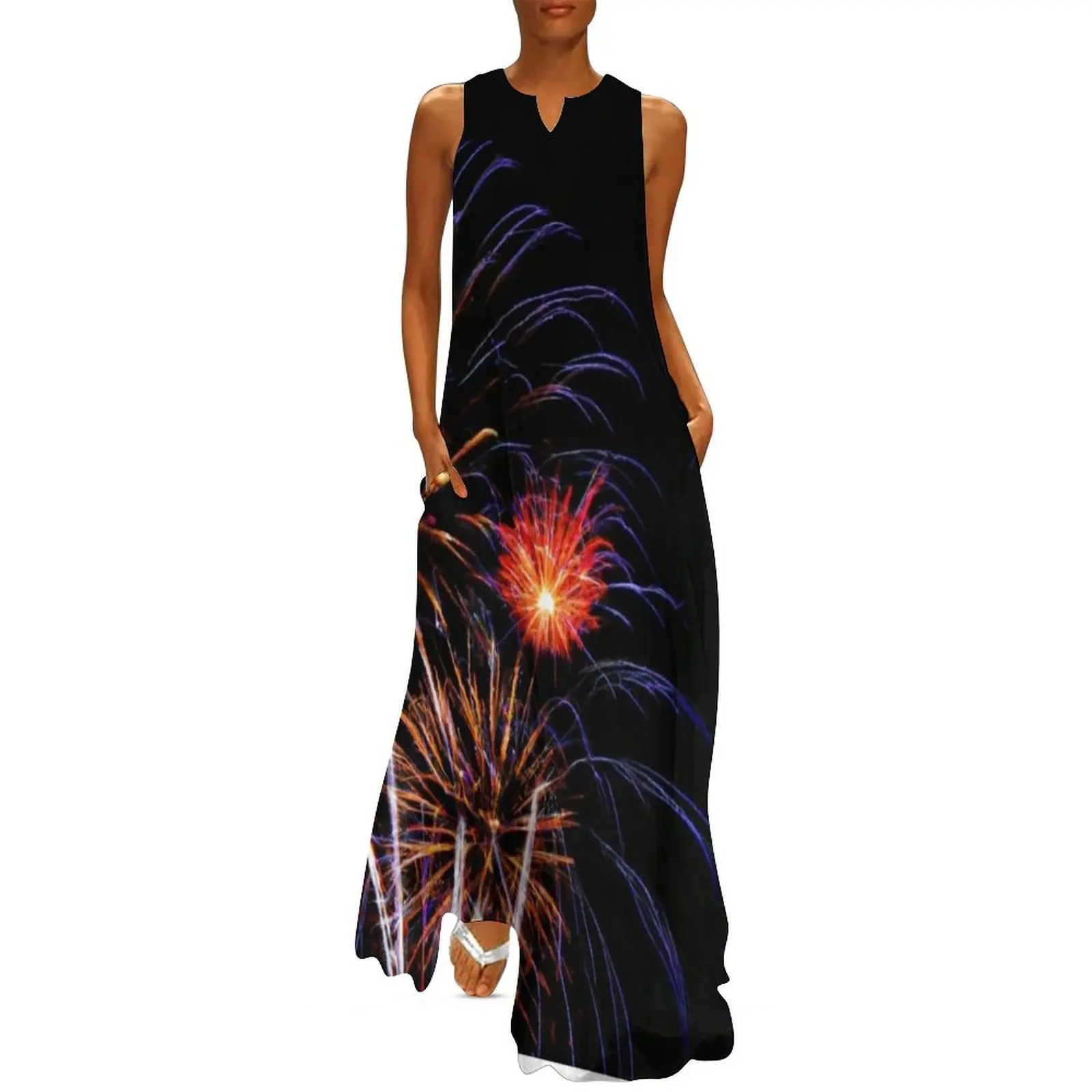 Fireworks Display against a Black Sky Long Dress summer dress elegant party dresses for women 2025 dresses for special events