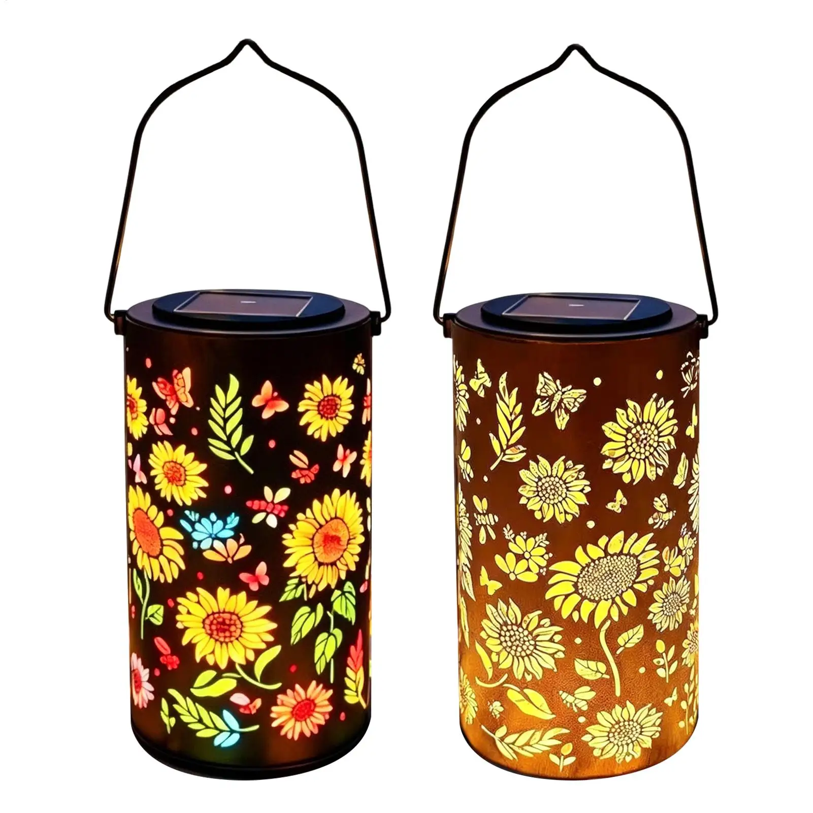 Sunflower Solar Lantern Weatherproof Metal Colorful Sunflower Solar Lights Outdoor for Yard Patio Balcony Lawn - view 5
