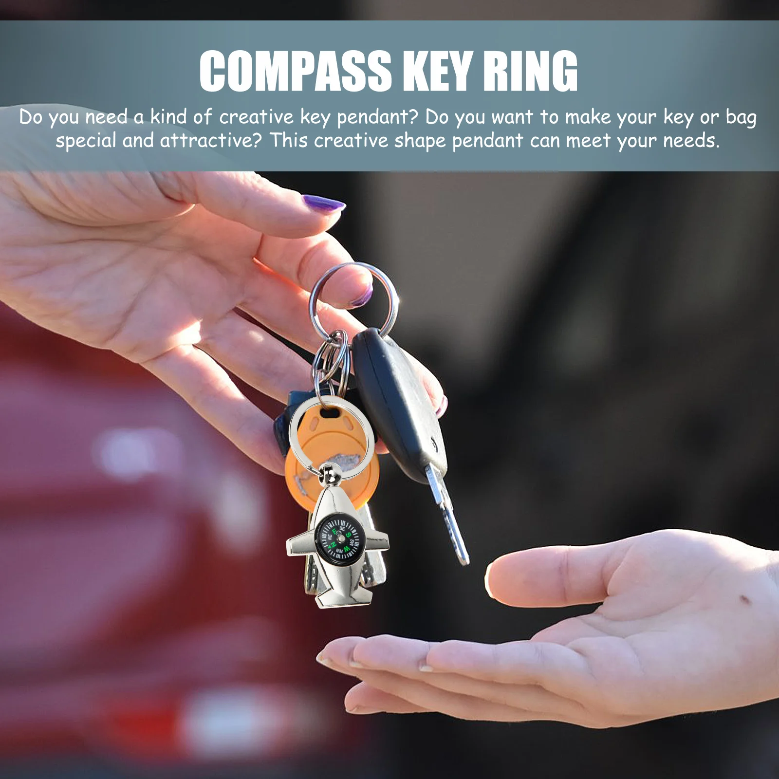 

3pcs Keychain Alloy Key Ring Car Keychain Gift For Keys Bag Decoration Durable Lightweight Portable Ornament