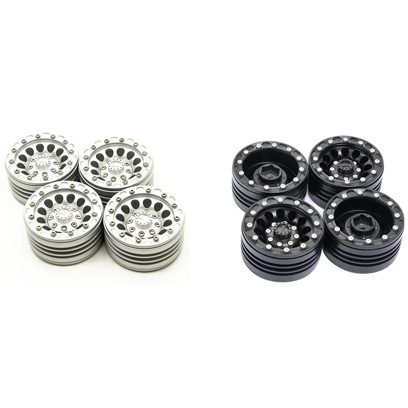 Scx10 Trx-4 1.9 Inch Beadlock Aluminum Beadlock Wheel Rims Set For 1/10 TRX-4 SCX10 D90 Wraith 36 37 RC Crawler Wheel