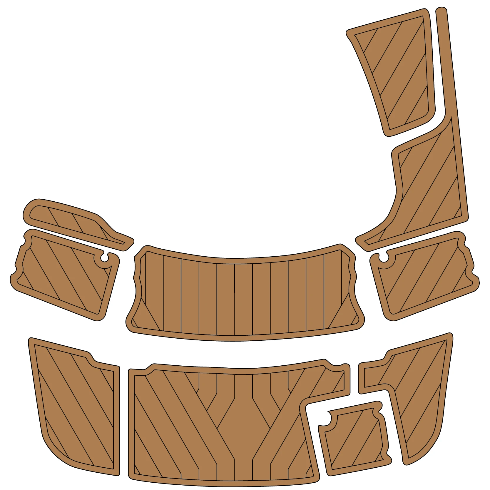 Tappetino antiscivolo in teak imitazione EVA adatto per tappetino per nave da crociera dal 2000 al 2005 Chaparral 230 SSI