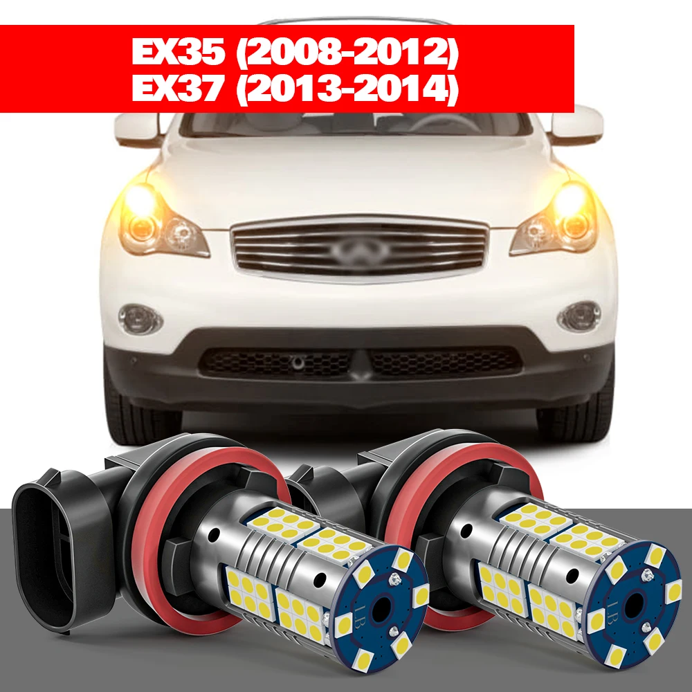 สำหรับ Infiniti EX37 EX35 2008-2014 2ชิ้น LED ชุดไฟตัดหมอกตัดหมอก2009 2010 2011 2012 2013