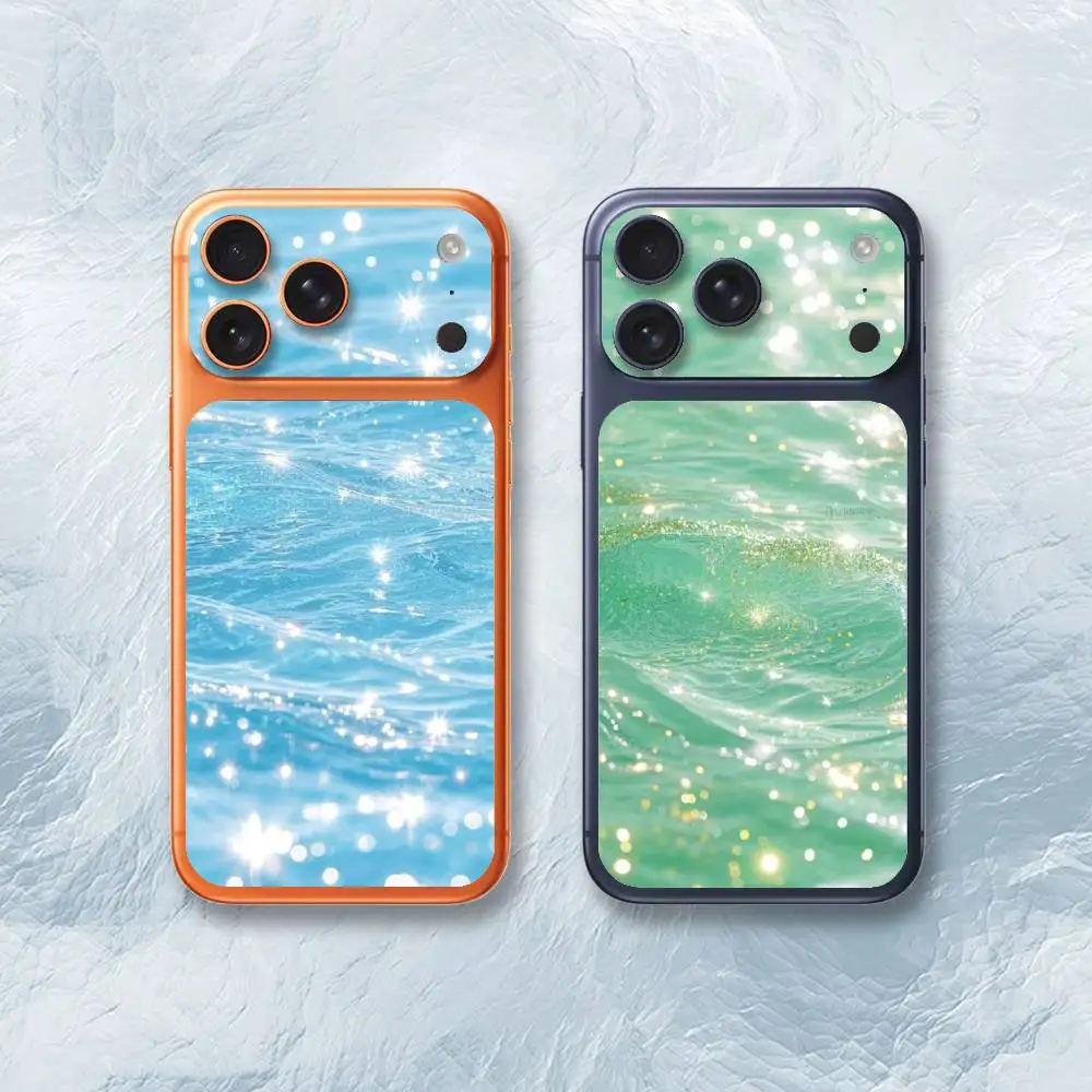 

Dreamy Pastel Water Waves Sticker Film Wrap Decal Sticker for iPhone 17 Pro Max