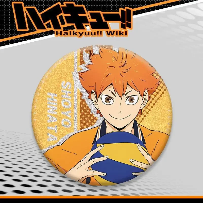 

Anime Haikyuu!! Cosplay Tinplate Hanging Brooch Double Flash Badge Decorative Pendant Birthday Xmas Gift Cute Ornaments