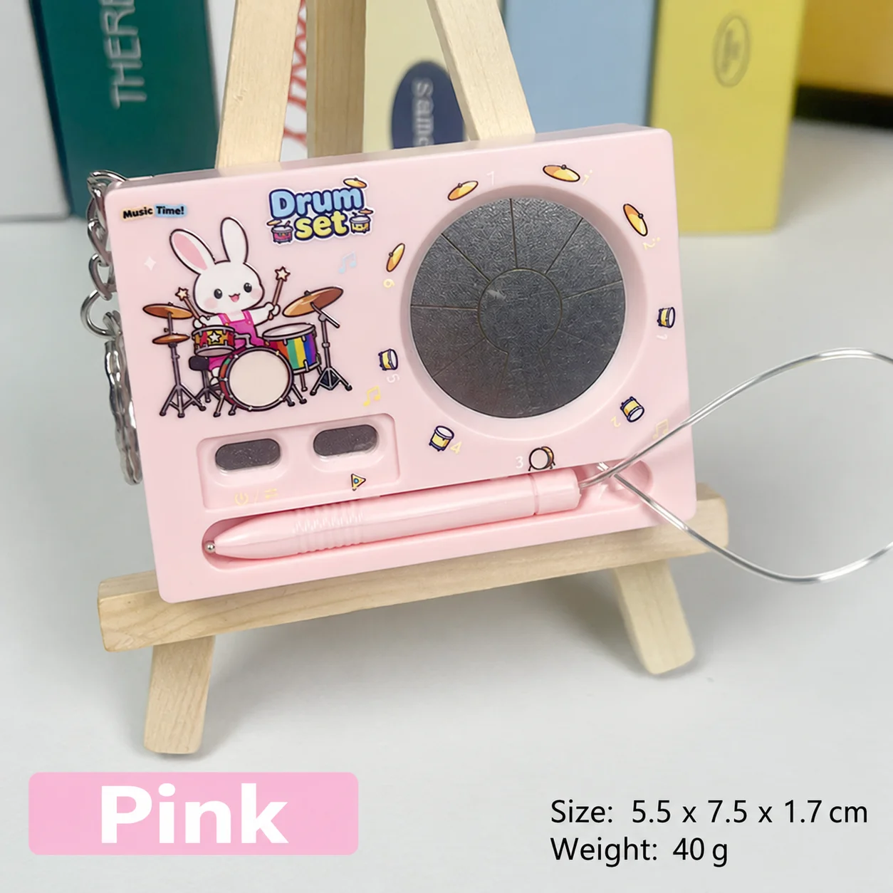 Mini-Elektronisches Schlagzeug & Klavier Musik-Schlüsselanhänger, Aufnehmbarer Touchscreen-Cartoon-Anhänger, Lustiges Stressabbau-Fidget-Spielzeug – Detail 6