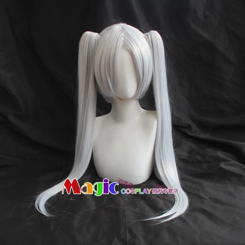 

Anime Sousou no Frieren at the Funeral Frieren Cosplay Wig White Synthetic Hair Heat Resistant Halloween Role Play Party