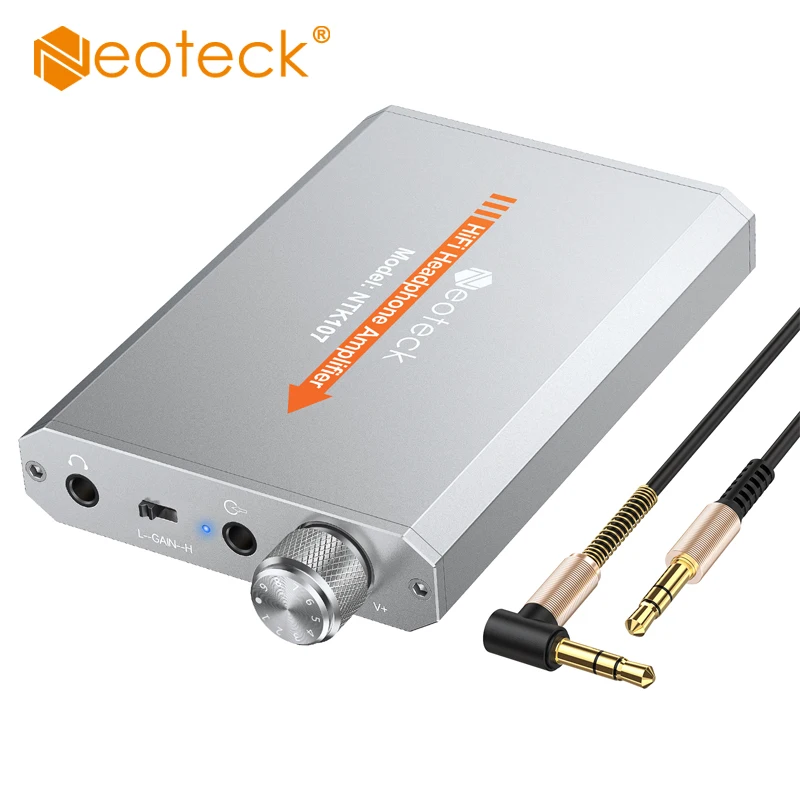 Neoteck 16-150Ω HiFi Headphone Amplifier Rechargeable  Earphone Amp With 3.5mm AUX In & Out Two-stage Gain Switch For MP3 Phone