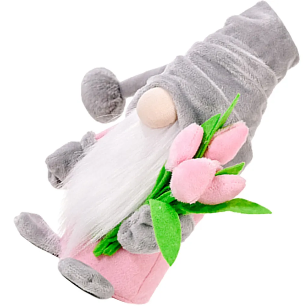 

Весенний гном-тюльпан: очаровательное украшение для рабочего стола, подарок на День матери, милый аксессуар для праздничного декора дома